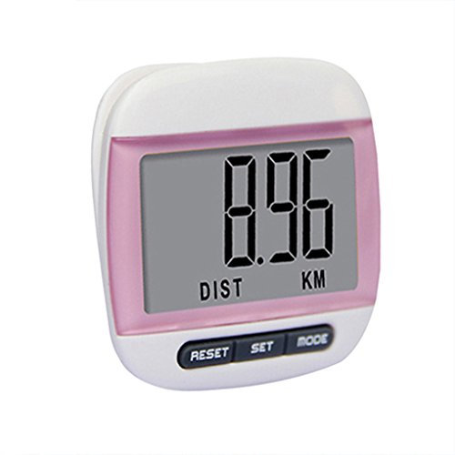 Gemini_mall® Mini LCD Run Step Pedometer Walking Distance Calorie Counter (Pink)