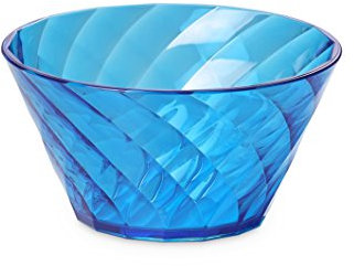 Omada Design Ciotola da 0,5lt, in plastica, ideale per aperitivi o gelato, lavabile in lavastoviglie, Made in Italy, Linea Diamond, Turchese