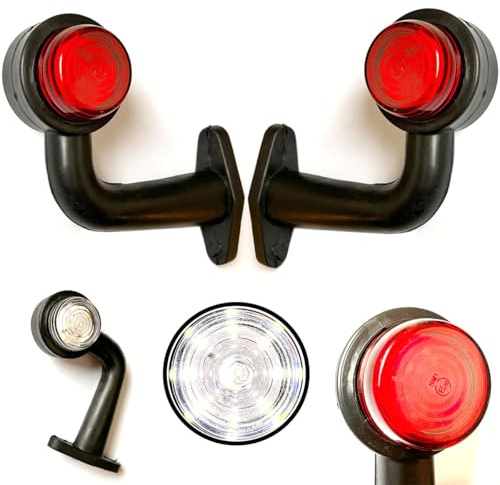 Formplas Lot de 2 feux de position LED pour camion et remorque 12 V 24 V E20 - Longueur 150 mm - Hauteur 160 mm - Épaisseur 65 mm