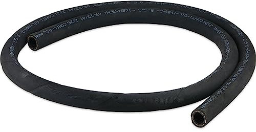 Pièces de raccord – Tuyaux en caoutchouc résistants à la chaleur OLN M4M (jusqu'à +135 °C) pour air comprimé huile lubrifiante sous vide (diamètre intérieur du tuyau : 8,0 mm)