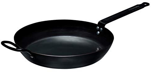 Thermalloyy - Sartén de acero al carbono (30 cm), color negro