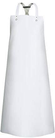 Arbeitsbedarf24 Metzgerschürze Nitrilkautschuk, Gummischürze (130 x 100, Weiß, Unisex-Erwachsene)