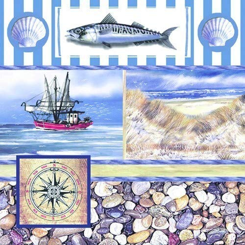 20 Servietten Alles zur Seefahrt als Tischdeko für maritime Feste 33x33cm
