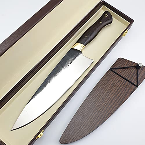 SS-1 Vetus Multipurpose Chefs Knife with Finger Guard|8 inches 12C27 Stainless Steel Super Sharp Chefs Knives| Ergonomic Wangy Handle Comes With Saya and Gift Box