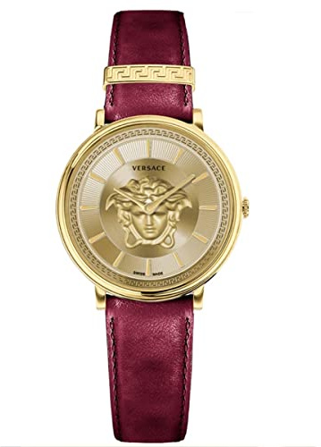 Versace Analoge Quarzuhr für Damen aus Leder - VE8103821