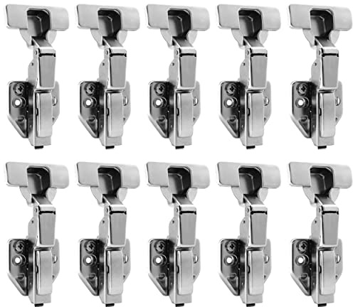 10 Stück | LANZZAS 110 Grad Mittelanschlag Türscharnier, Topfband Automatikscharnier mit Dämpfung und Schließautomatik. Scharniere für Möbel und Schränke