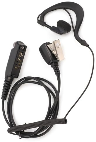 Zunate Walkie-Talkie-Ohrhörer mit PTT-Tastenmikrofon, Freisprech-G-Form-Funkkopfhörer für Sepura STP8000 STP8030 STP8035 STP8038 STP9000 2-Wege-Radio