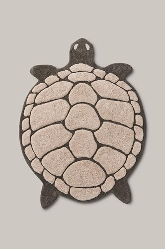 ELLOS Home Badematte Lazy in Form Einer Schildkröte, Staycation Kollektion, Deko für das Badezimmer, nachhaltige Baumwolle, Oeko-TEX® Standard 100 Zertifiziert - Rosa, 75X98 cm