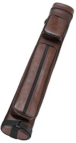 Dickly Billard-Pool-Queue-Tasche 4 Löcher Aufbewahrungskoffer Billard-Aufbewahrung Leichter Schutzhalter PU-Ledertasche, Stil a