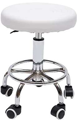 biniliubi Kosmetikhocker Friseur Hocker HöHenverstellbar Polsterung Drehbar SitzhöHe FußStüTze Universal RäDer Barhocker Barstuhl Bar StüHle Funktionaler Studiohocker Modernen Design Drehstuhl