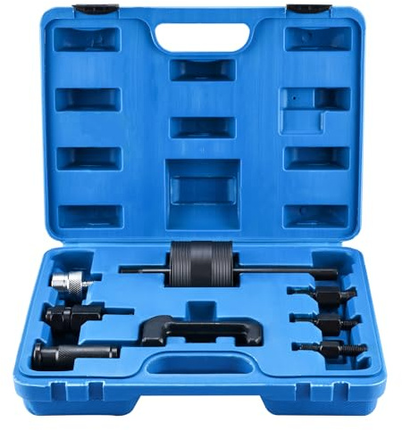 FreeTec Injektor Auszieher Set für Mercedes-Benz CDI 611 612 613 646 647 648, Injektor Abzieher Werkzeug mit Gleithammer & Adaptern, Common Rail Ausbau Werkzeug