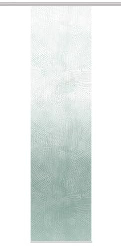 HOME WOHNIDEEN Schiebegardine SIRALIA, Seidenoptik Digitaldruck, 245x60 cm, + Zubehör, Farbe:Salbei, Größe:245 x 60 cm, Anzahl:1x