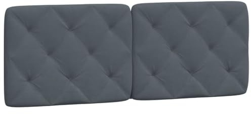 vidaXL Kopfteil-Kissen Dunkelgrau 140 cm Samt
