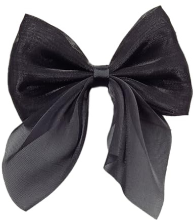 Blausky 20 Stück 8.5 x 8 cm Chiffon Schleifen,Schleifen zum Basteln,Klein Geschenkschleife,Weihnachtsschleifen,für Verpacken von Geschenken Hochzeitsgeschenken Geschenkbox Dekoration,Schwarz