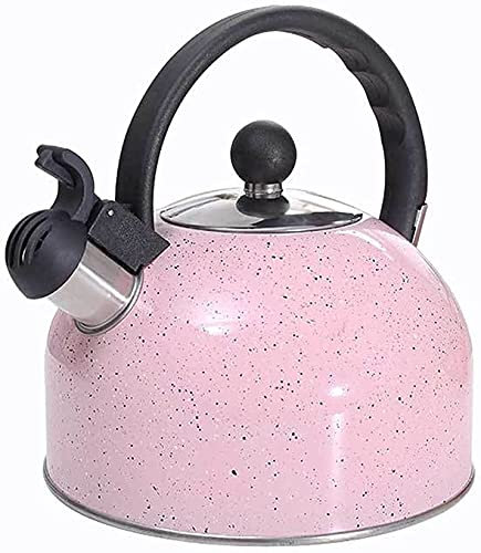 MYVVKIA Whistling Teapot 2.5L Stainless Steel Whistle Teapot for Boiling Water Tea Coffee Milk Kitchen for Gas Electric Induction Hobs