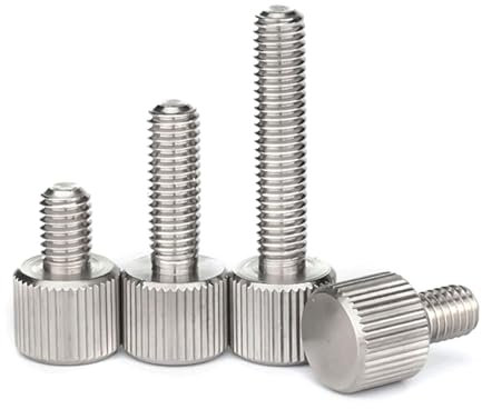 304 Edelstahl Rändelschrauben M2 - M6 Rändelkopf Manuelle Schraube Maschineneinstellschraube, M3