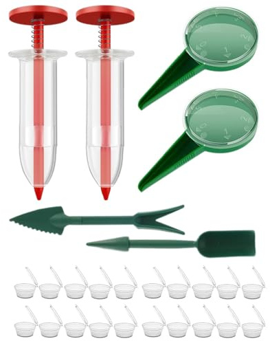 Seeder Planter Tool | Small Gardening Tools Seeder Planter - Manual Gardening Dibber Sowing Dispenser for Carrots, Radishes, Lettuce, Vegetables