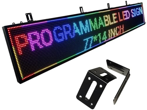 P10 LED-Großdisplay LED-Schild 192x32cm | 4000cd/m² + IP65 Allwetter | Programmierbares Leuchtschild mit SMD-Technik – Für Foodtrucks, Außenwerbung & Events WIFI/U-DISK KONTROLLE