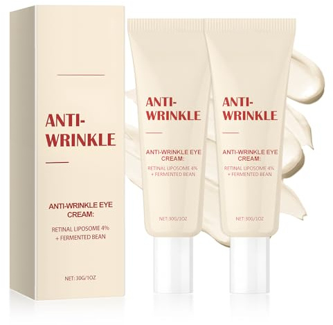 Premium Anti-Aging Augencreme, 30g (2 Stück), mit Hyaluronsäure & Vitamin C – Reduziert Falten & Augenringe, für strahlende, jugendliche Haut