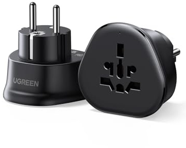 UGREEN Adaptateur Prise US UK AU CN vers FR EU Adaptateur de Voyage Universel Monde Type A B C G I Adaptateur Prise Secteur International pour UK USA Canada Chine Australie Suisse Japon (Prise EU)