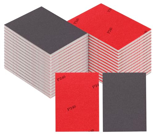 24 Pcs Sanding Sponge Set, 180-3000 Grit Flexible Wet and Dry Sanding Pads, Reusable Washable Foam Sanding Blocks for Wood, Metal, Furniture, Wall Polishing and Surface Smoothing