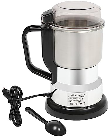 Grano Elettrico Mulino Multifunzionale 300W Alta Velocità Macinaspezie Macinacaffè Ultra Fine 500ml Capacità Acciaio Inox Polvere Macchina Coperchio Trasparente Per Materiali Secchi