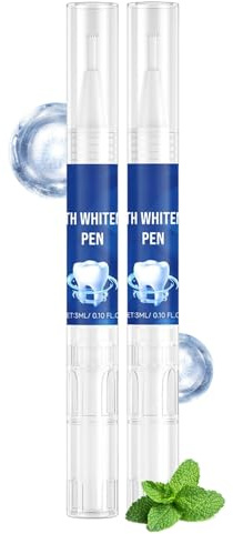 Tyinerc Penna Sbiancamento Denti, Penne Lucidatura Morbido per i Denti, Kit di Protezione Oro, Per Casa Vacanza Uscita Ufficio Scuola Appartamento Hotel