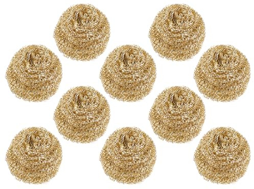Toddmomy Pulitore per Punte di Saldatore in Ottone 10 Pezzi, Sfera di Filo Metallico per Pulizia, Detergente per Punte di Saldatura per Manutenzione e Uso Professionale