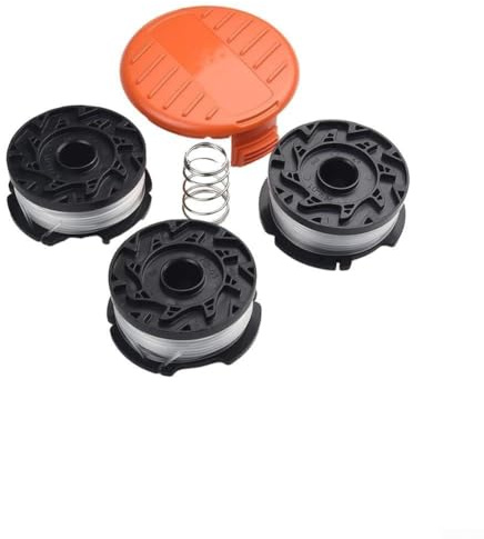 Bobina de línea de corte de cuerda, paquete de 3/6 AF-100 de repuesto de 0.08 pulgadas y 30 pies de línea de corte de nailon con carrete de alimentación automática para herramientas de jardín serie