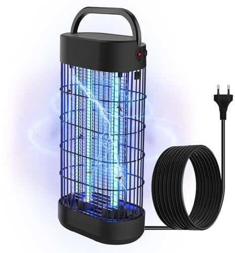 Lampe Anti Moustique 22W, 1800V UV Anti Mouche Moucheron Mite Efficace PortéE 100㎡, IntéRieur Attrape Insecte Moustique Tueur Lampe pour Jardin Cuisine