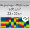 Regenbogen-Bastelwellpappe 260 g/qm 23 x 33 cm - 10 Blatt sortiert