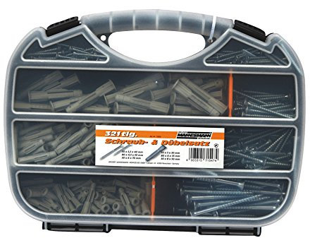 Brüder Mannesmann Schrauben- und Dübelsortiment, 321-teilig | M13005