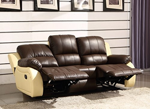 Mapo Möbel Voll-Leder Fernsehsofa Relaxsofa 3-Sitzer 5129-3-377-317