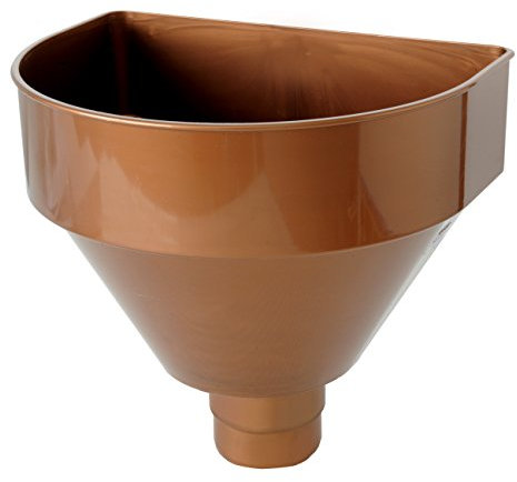 First Plast RCT080R Raccoglitore Pluviale Tondo, Effetto ramato, ø 80 mm