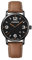 WENGER Herren Armbanduhr Urban Metropolitan Ø 42 mm, Swiss Made, Analog Quarz, Wasserdicht bis 100 m, Leder-Armband, Schwarz/Braun, 01.1741.134