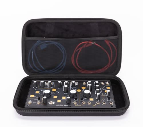 Analog Cases Pulse Case für MakeNoise 0-Coast oder ähnliche Geräte (Transporttasche aus langlebigem, geformtem Eva/Nylon, mit robustem Gummitragegriff), Schwarz
