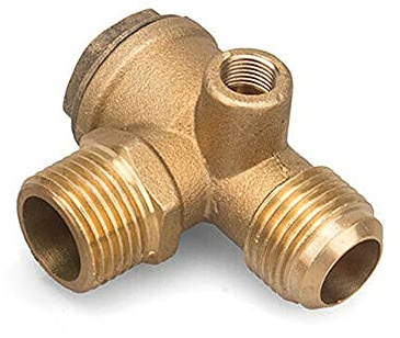 BE-TOOL backventil kompressor backventil 3-vägs luftkompressor ventil för direkt luftkompressor (Kvinna, 3/8 tum x 14 mm x 1/8 tum)