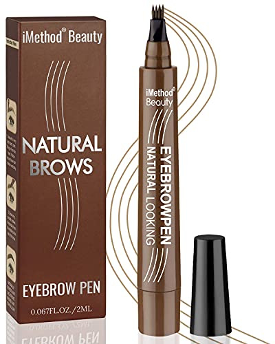 Eyebrow Pen - iMethod Upgrade Eyebrow TattooPen, Eyebrow Makeup, Long Lasting, Waterproof and Smudge-proof, Light Brown