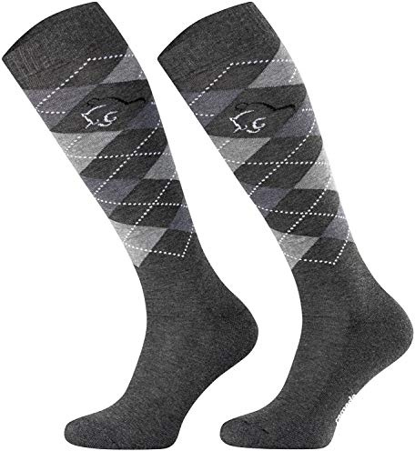 TODO Comodo Chaussettes d'équitation Carreaux STPDJ | Mi-Bas d'équitation | Coton Chaussette Equitation Femme, Enfant, Homme