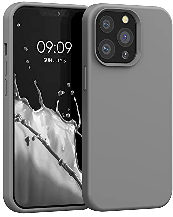 kwmobile Handyhülle für iPhone 13 Pro Hülle, für iPhone 13 Pro Case - Hülle Silikon - kabelloses Laden - Stone Dust