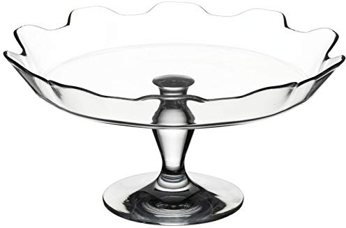 Assiette de Service sur Pied pour Patisserie 32 x 15 cm – Présentoir à gâteaux en Verre