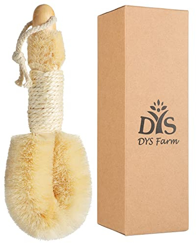 Dry Brushing Body Brush - Dry Skin Brushes Vegan Natural Sisal Bristles for Lymphatic Drainage and Cellulite, Exfoliating Body Scrubber for Bath Shower Massage, Blood Circulation Improvement