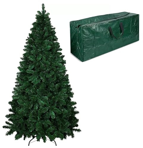 Albero Di Natale 300 cm Super Folto 3015 Rami Effetto Realistico Ampia Chioma Montaggio Rapido E Facile Foglia Artificiale Con Doppio Colore In PVC Abete Pino Natalizio Con Base In Metallo E Borsa