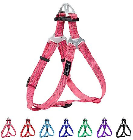 EXCELLENT ELITE SPANKER Schritt in Hundegeschirr Einstellbar Nicht Ziehen Hundegeschirr Welpengeschirr für Kleine Mittlere Große Hunde Training Walking von Haustier-Geschirr（PIK-L）