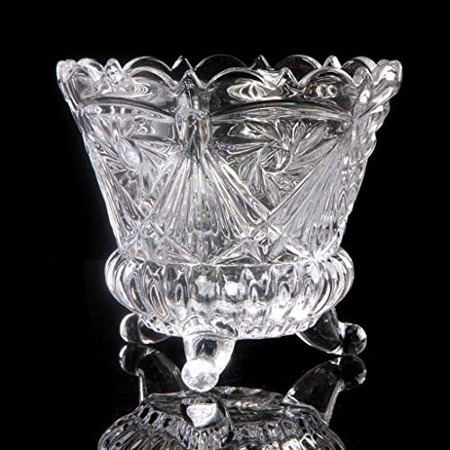 Pimex ice bucket, Elegant Crystal Glass Ice Bucket With Stainless Steel Ice Tongs, Home Bar Container Wine Champagne Cooler Bucket