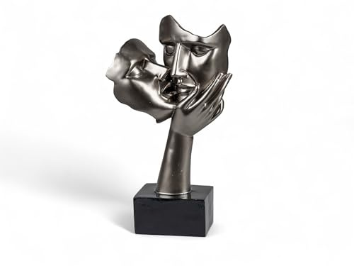 formano Deko Liebespaar auf Sockel Metallic 39 cm Skulptur Figur Statue Paar