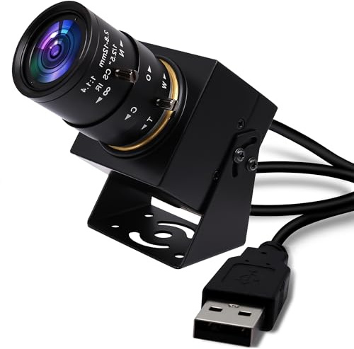 Svpro Global Shutter USB Kamera 2MP 90FPS Hochgeschwindigkeitskamera mit 2.8-12mm Zoomobjektiv, manueller Fokus Close-up Webcam für Glof Swing, Industriekamera USB Plug and Play für Computer