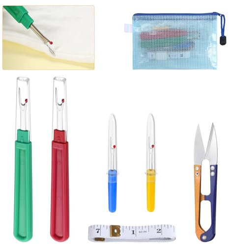 eROOSY 6PCS Nahttrenner, Saumtrenner Seam Ripper auftrenner, großer und kleiner Nähfadenaufreißer, Nahtaufreißer mit Schere, Nahtaufreißer zum Nähen für Näharbeiten DIY Handwer