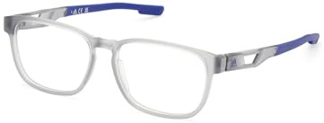 adidas Brille mit Sehstärke für Unisex optional mit Sonnenbrillentönung oder Blaulichtfilter, Tropfen, gefertigt aus Kunststoff, Modell: SP5077 (inklusive Brillenetui)