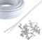 25M Long Reulin Strand Speaker Cable, 25 M Wire for Home HiFi/Car Audio 0.75mm² 24x0.2 CCA (White, 25 Metress)